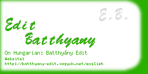 edit batthyany business card